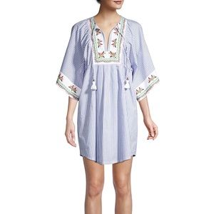 Tory Burch Embroidered Floral Cover Up Tunic